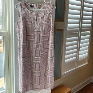 Talbots new cotton dress with white lining. Sz 6